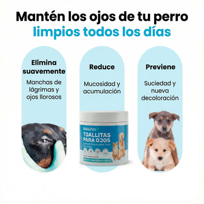 Kit de Toallitas Oculares para Perros