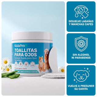 Kit de Toallitas Oculares para Perros