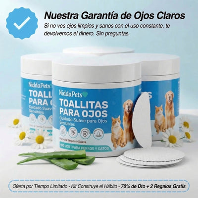 Kit de Toallitas Oculares para Perros